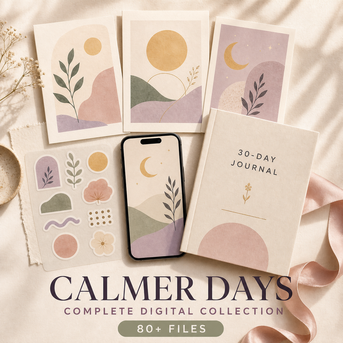NOLLUMA Calmer Days — Complete Digital Art & Self-Care Bundle
