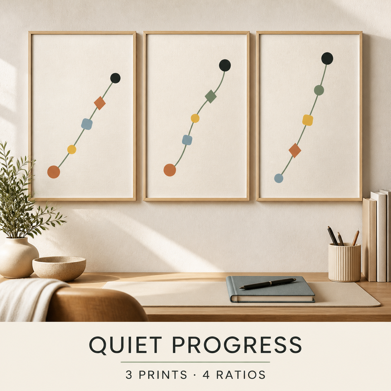 Quiet Progress Minimalist Wall Art Set